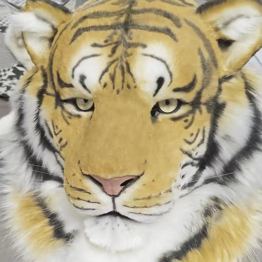 Lifelike Tiger Fursuit Full Head with Moving Jaw Custom