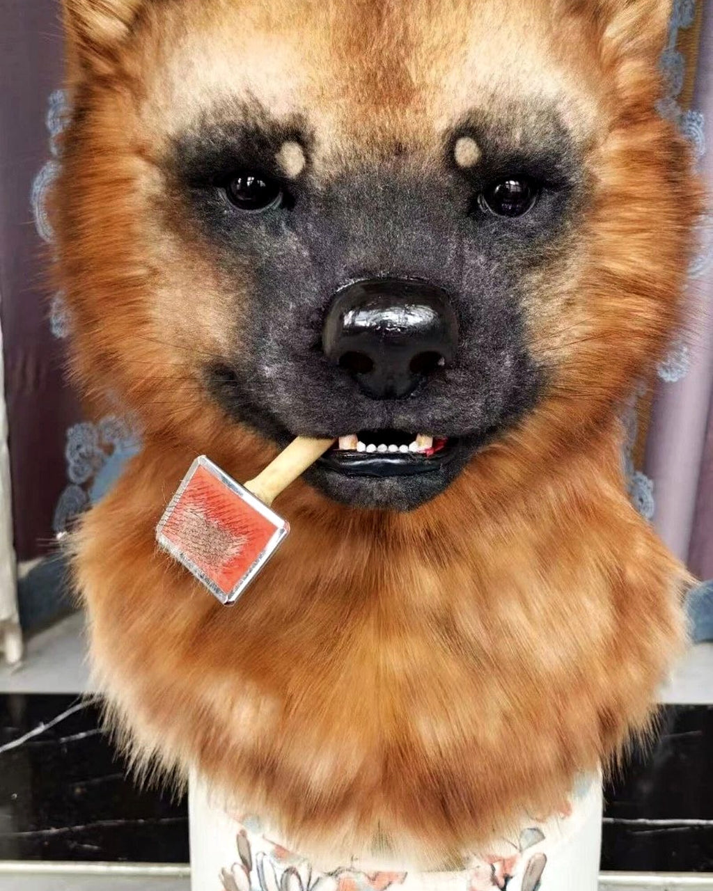 Realistic Wolverine Fursuit Head - Handmade Animal Mask product photo 2