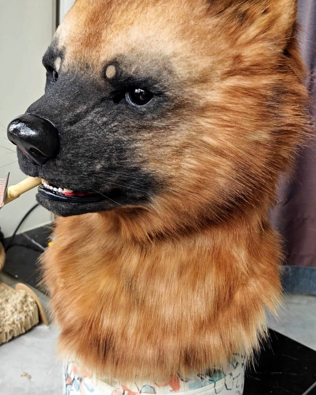 Realistic Wolverine Fursuit Head - Handmade Animal Mask product photo 3