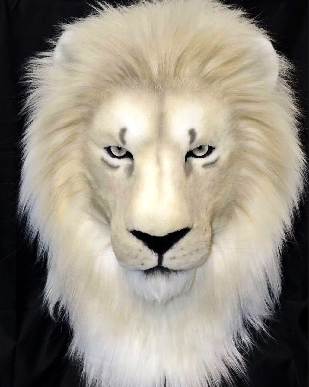 Realistic White Lion Fursuit Head - Handmade Furry Mask product photo 3
