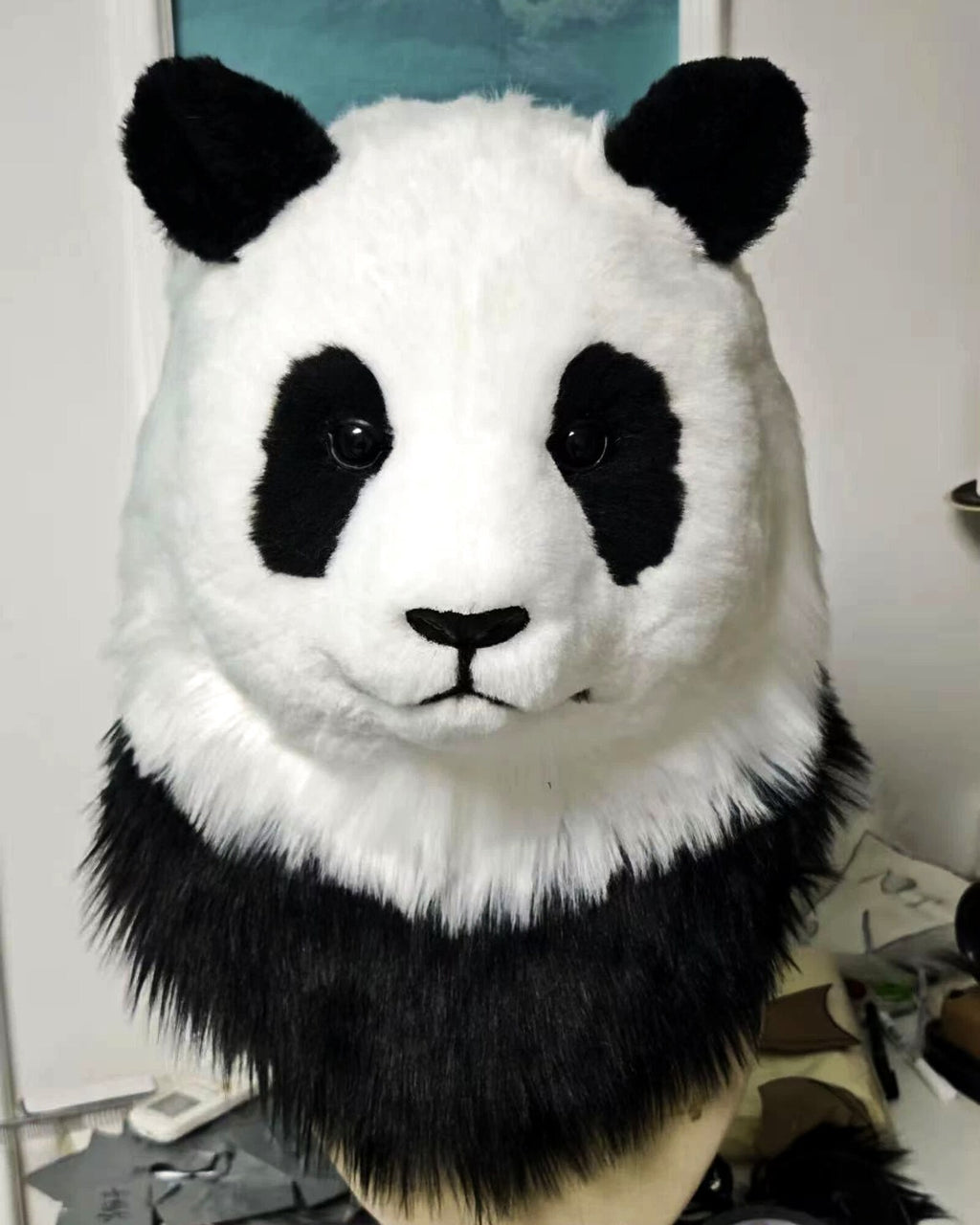 Realistic Giant Panda Fursuit Head - Handmade Animal Mask product photo 1
