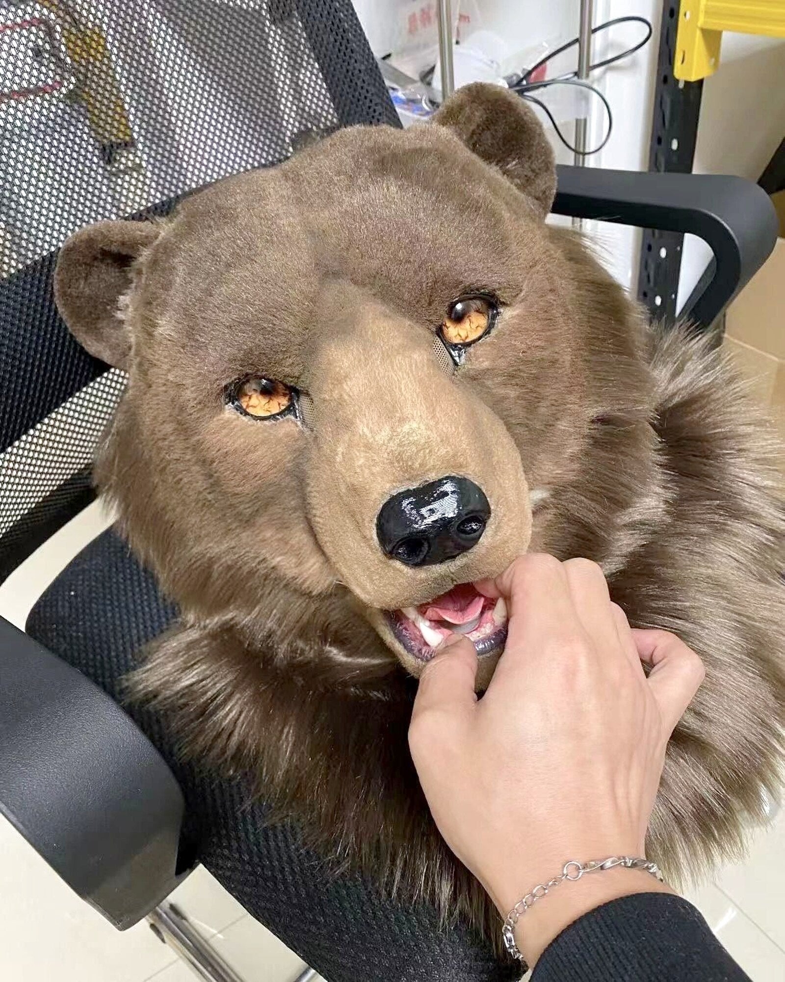 Realistic Bear Fursuit Head - Moving Jaw product photo 4
