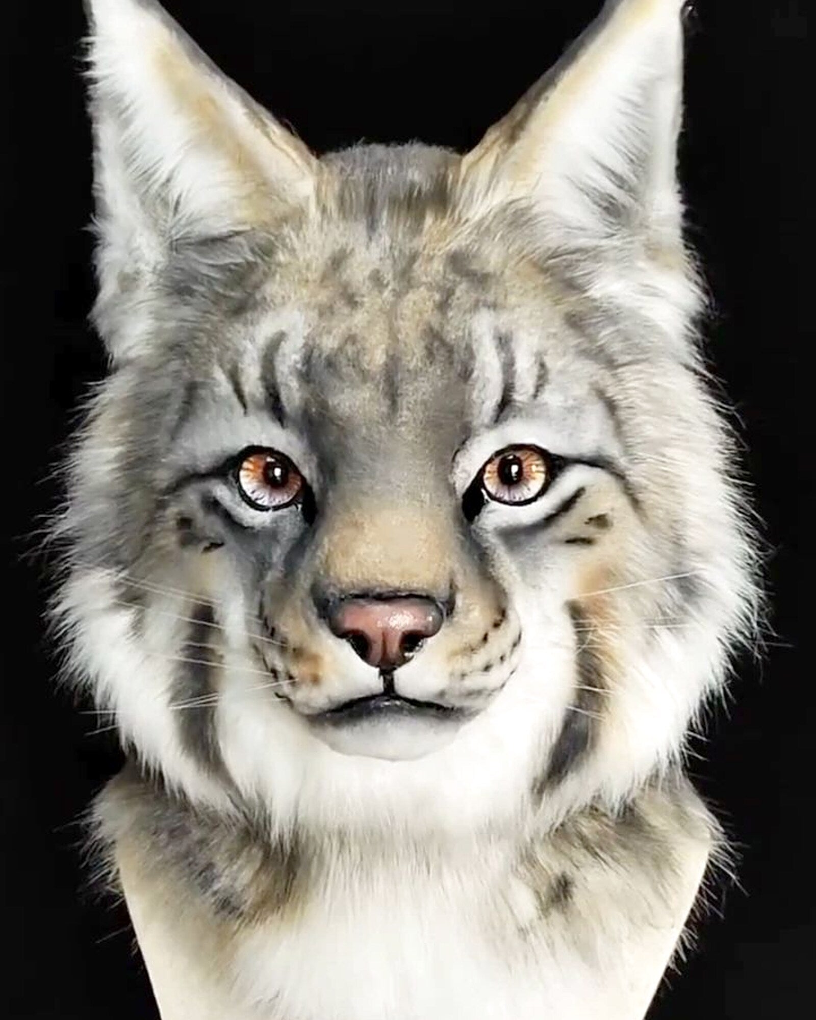Realistic Lynx Fursuit Head - Moving Jaw product photo 2