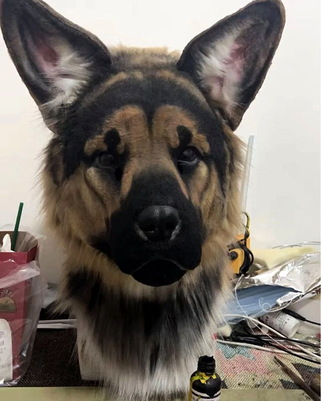 Realistic German Shepherd Fursuit Head - Moving Jaw product photo 3