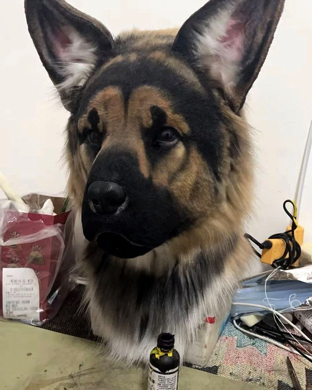 Realistic German Shepherd Fursuit Head - Moving Jaw product photo 4