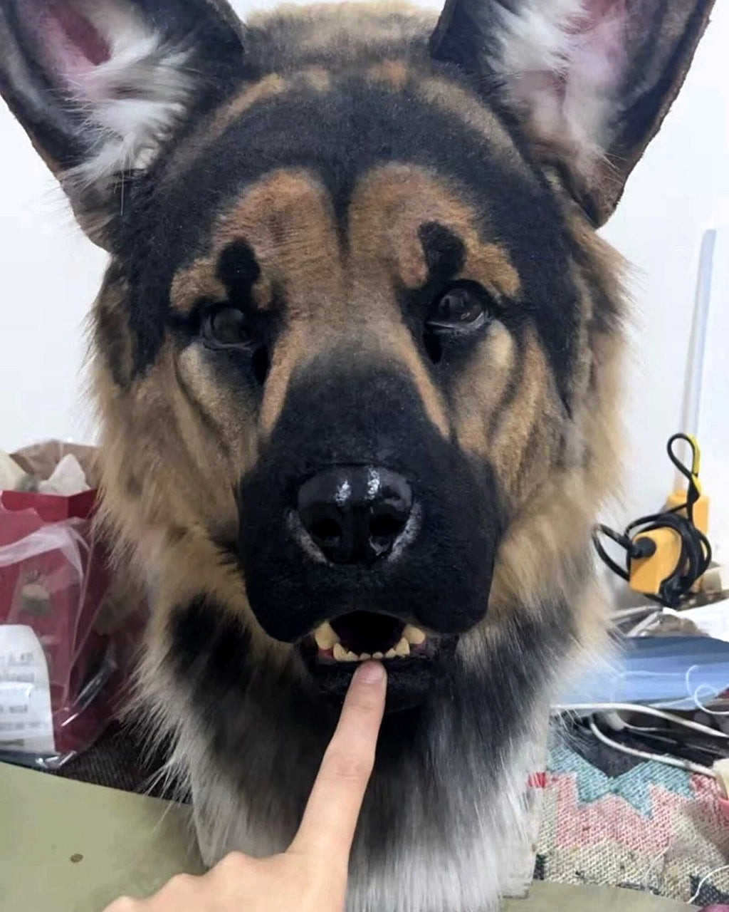 Realistic German Shepherd Fursuit Head - Moving Jaw product photo 6