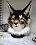Realistic Maine Coon Cat Fursuit Head - Moving Jaw product photo 1