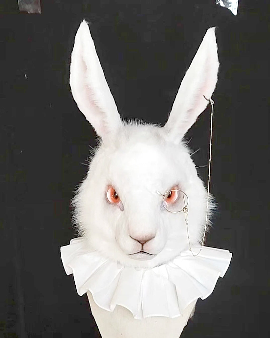 Realistic White Rabbit Fursuit Head - Moving Jaw product photo 2