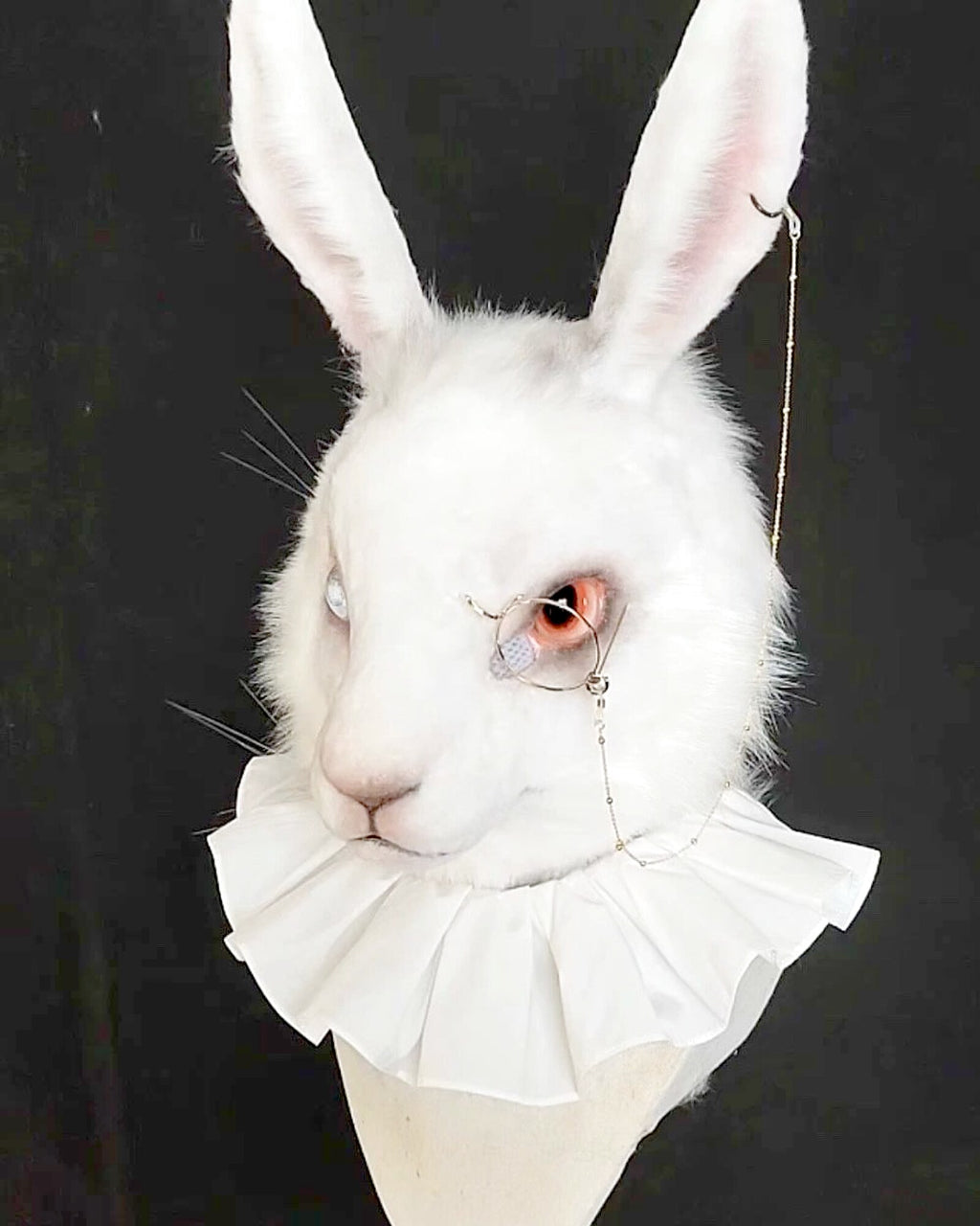 Realistic White Rabbit Fursuit Head - Moving Jaw product photo 3