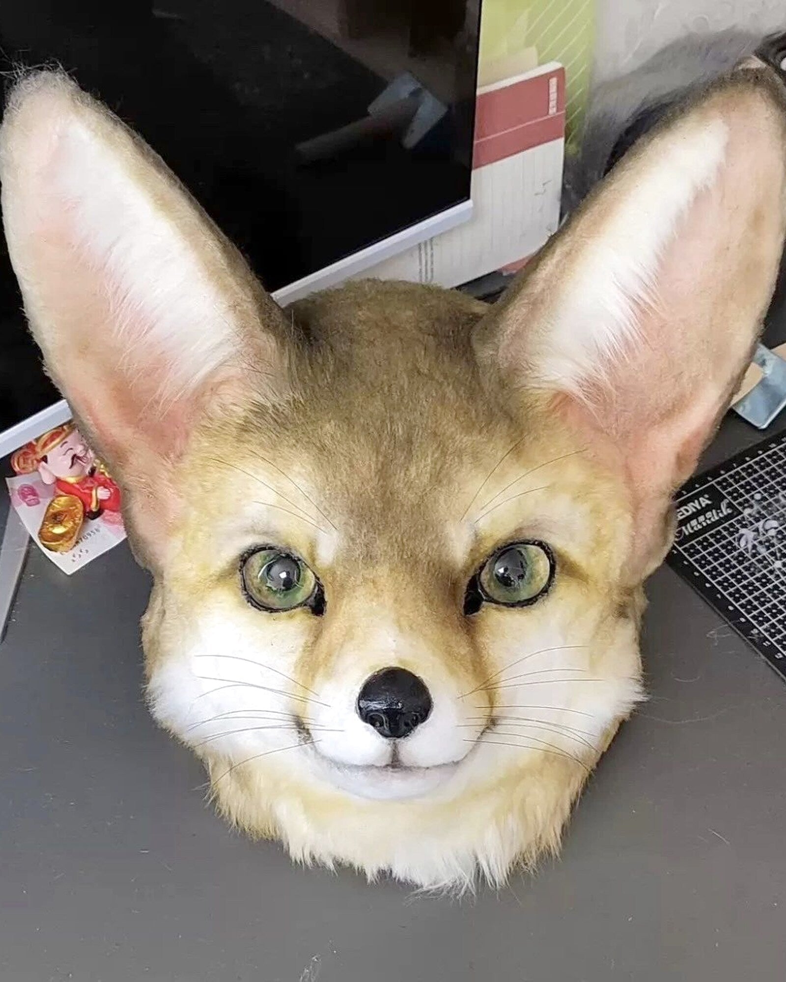 Realistic Fennec Fox Fursuit Head - Moving Jaw product photo 2
